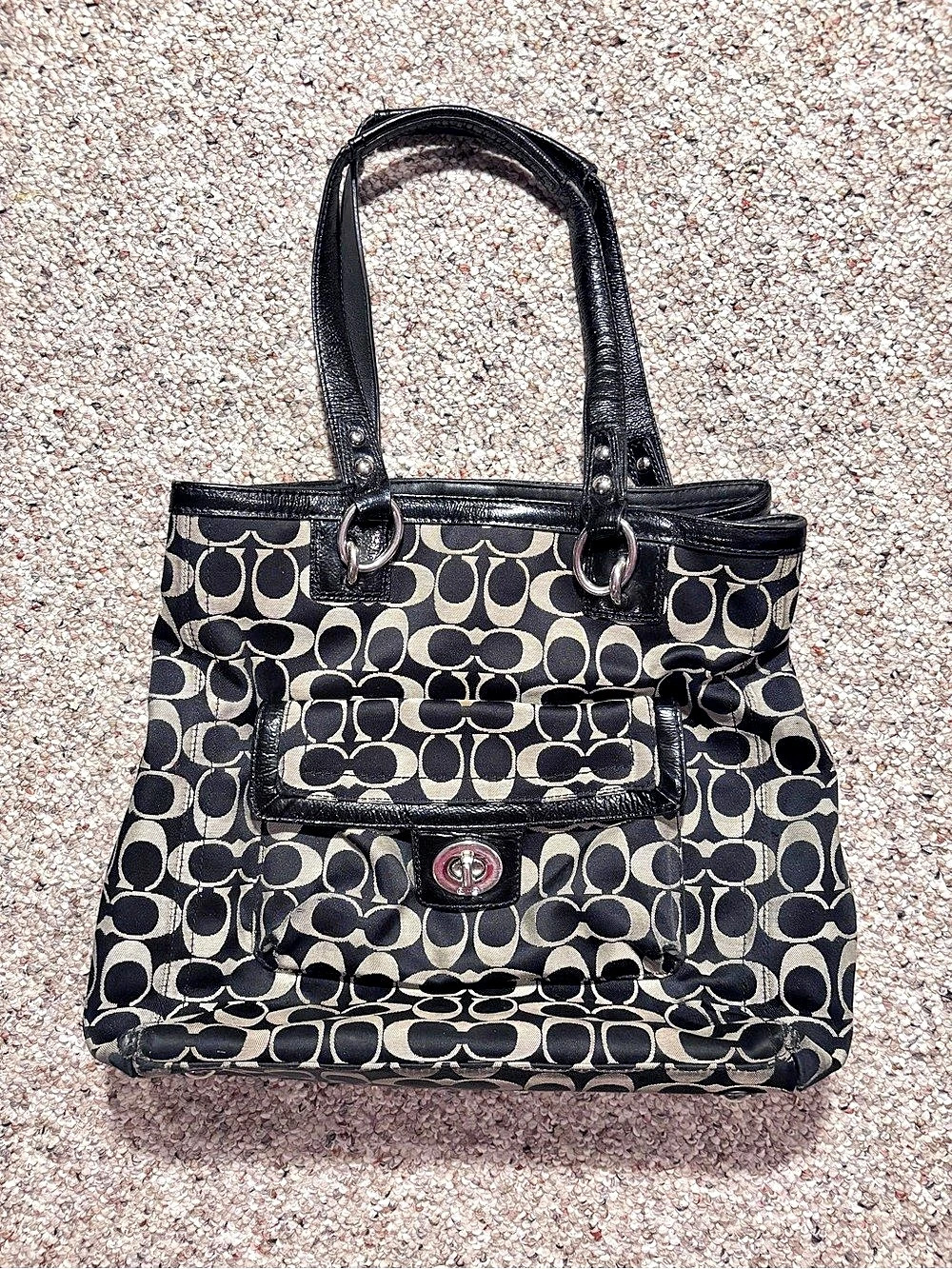 Coach Signature Penelope Satchel Pocket Tote